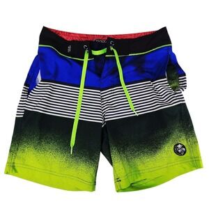 OP Ocean Pacific Board Short sz 30 Men Neon Green Royal Blue‎ OPFBSY Skater Surf